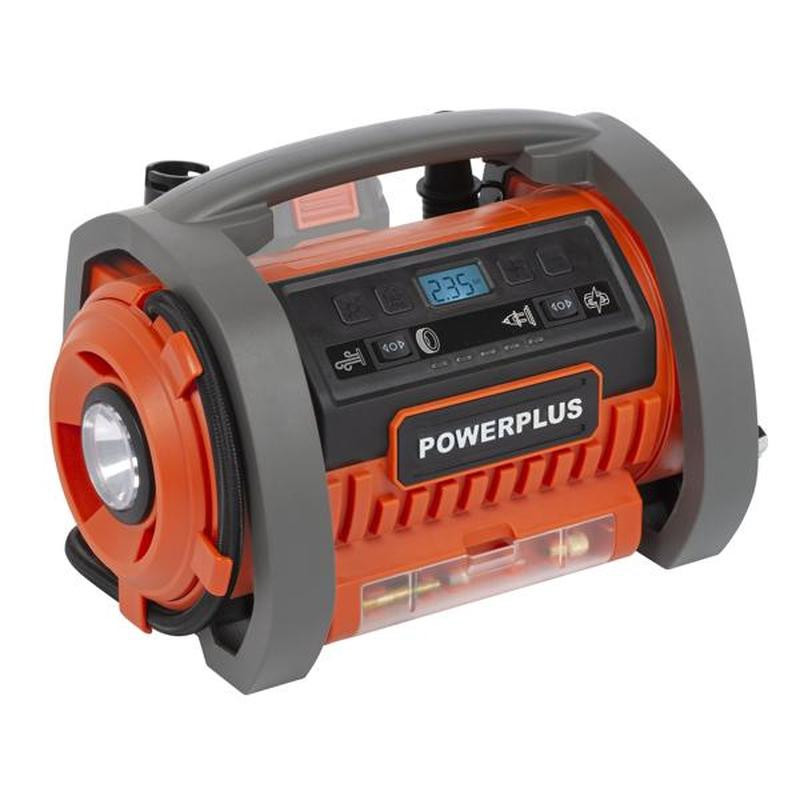 Akupump 20V + 220V, 3 tarvikut, POWDP7030 POWERPLUS