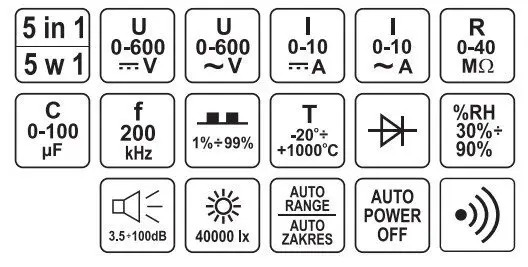 Skaitmeninis multimetras 0-600V YT-73087 YATO