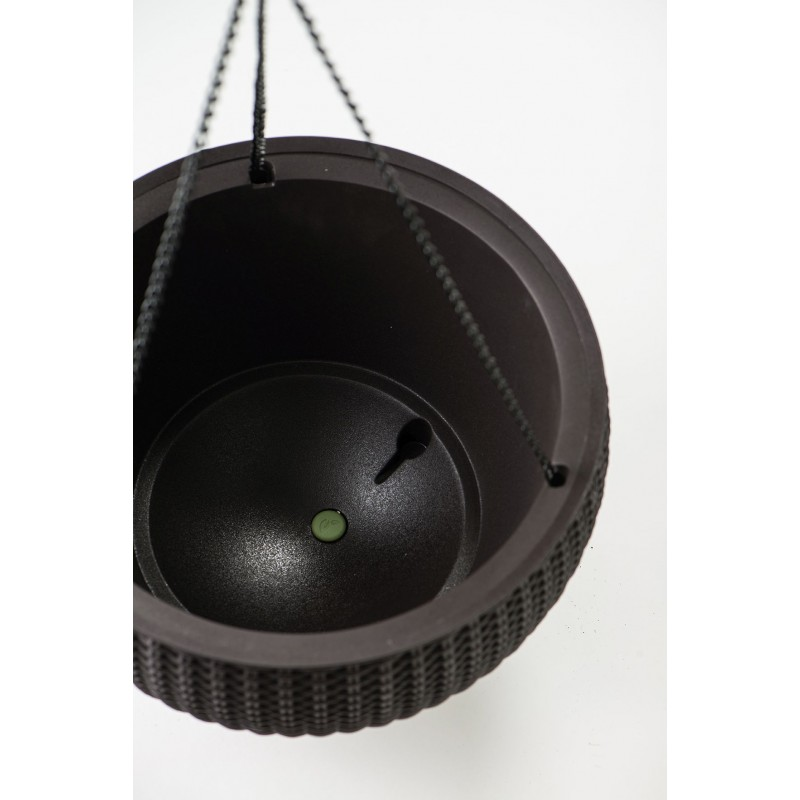 Подвесной горшок для цветов Hanging Sphere Planter серый 29199246939 KETER