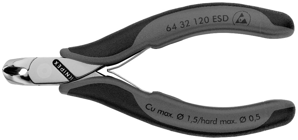 Electronics End Cutting Nippers ESD 6432120ESD KNIPEX