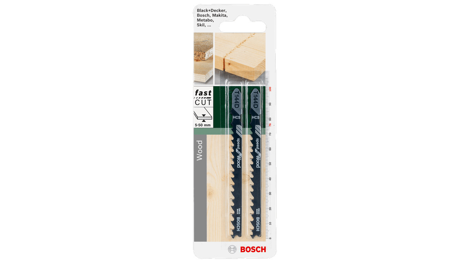 Bosch zāģa asmens T144D, ātriem un gludiem griezumiem, HCS, 100 mm, 2609256718 BOSCH