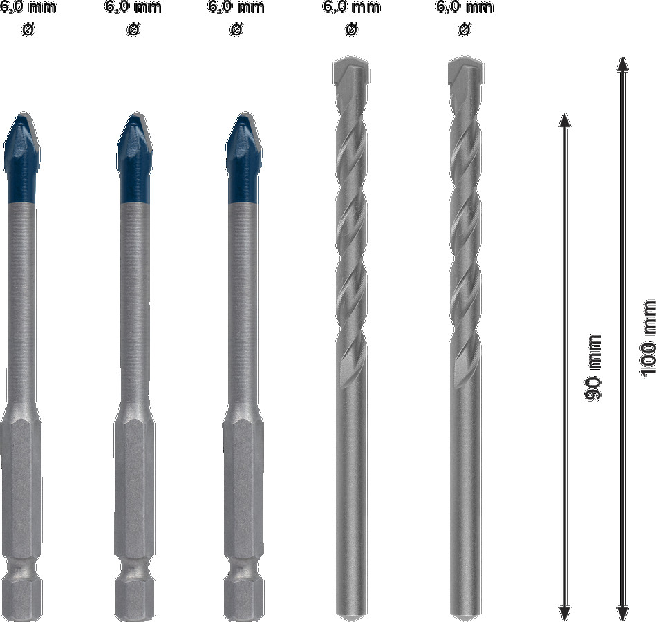 HEX-9 HardCeramic 6mm Mix:3xHEX-9 & 2xCYL-3