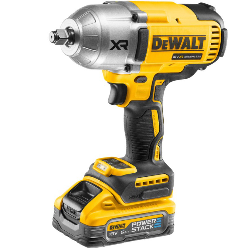 Akumutrikeeraja 1/2", 18V, 1355Nm, 2x5Ah, POWERSTACK, DCF900H2T-QW DEWALT