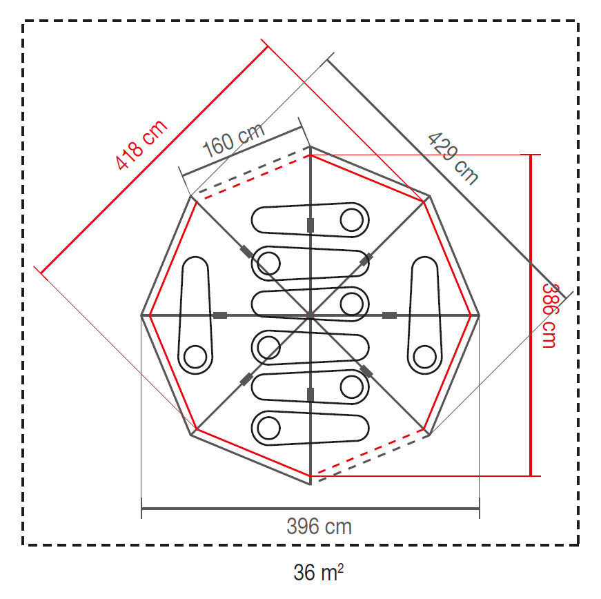 Palapinė OCTAGON BLACK 2000035195 COLEMAN