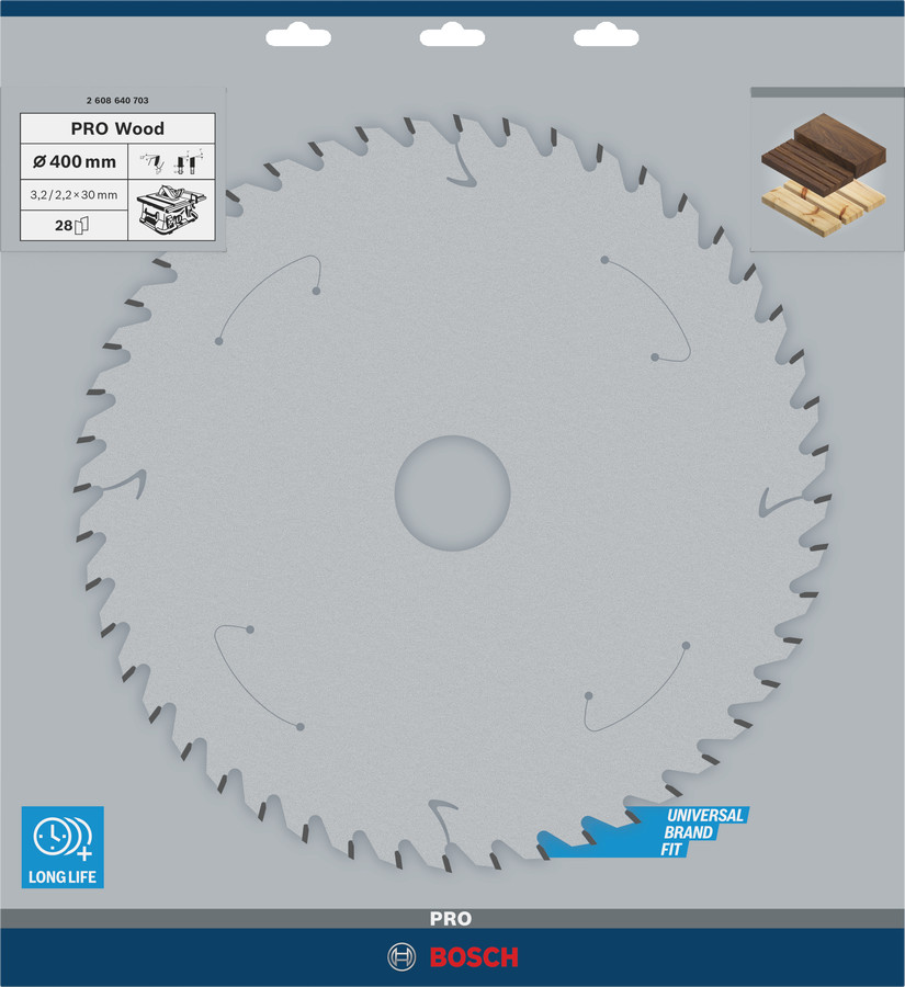 Ripzāģa disks 400x30mm, Construct wood, Galda zāģiem PRO WOOD RIPZĀĢA ASMENS, 2608640703, BOSCH