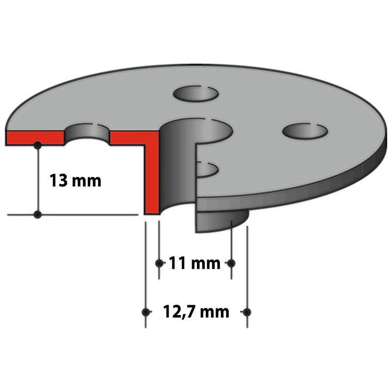 Kopējošais gredzens 11x12.7x13mm 3612C, 3620, RP0900, RP2300, RT0700 164776-4 MAKITA