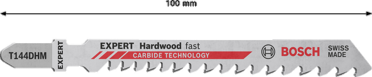 3  figūrzāģa asmeņi T144DHM Hard Wood fast, Figūrzāģiem EXPERT HARDWOOD FAST T144DHM FIGŪRZĀĢA ASMENS, 2608900541, BOSCH