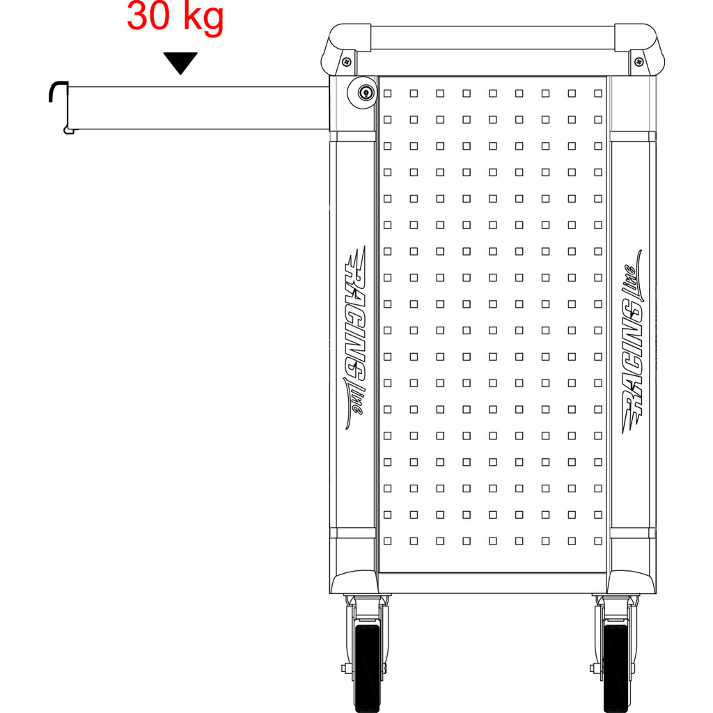 Įrankių vežimėlis RACING LINE 7 stalčiai + 515 vnt. įrankiai 826.7515 KSTOOLS