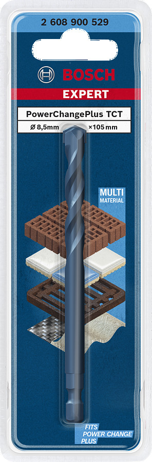 Centrējošais urbis Cietmetāla 7,15x105 mm, Urbjmašīnām/skrūvgriežiem, triecienurbjmašīnām/triecienskrūvgriežiem EXPERT POWER CHANGE PLUS CENTRĒJOŠAIS URBIS, 2608900529, BOSCH