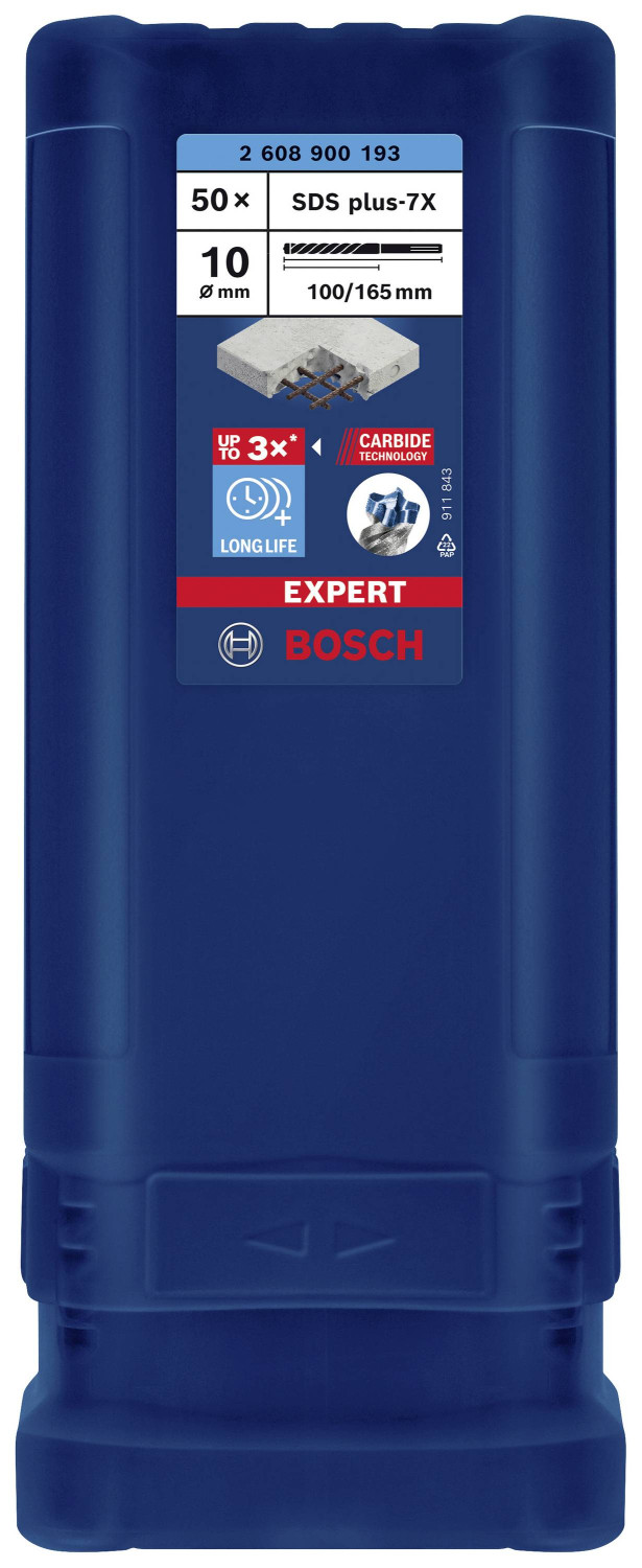 Urbis betonam EXPERT SDS plus-7X 10x165mm (50gab.) 2608900193 BOSCH