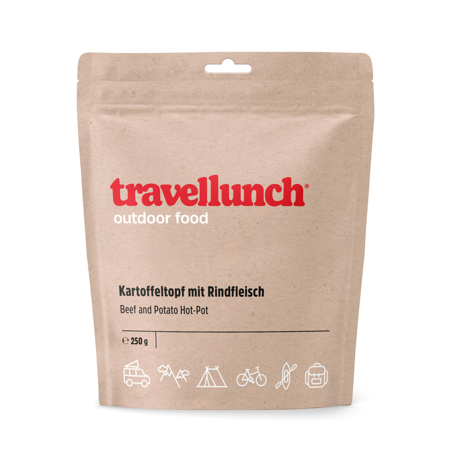 "Travellunch kartupeļu sautējums, 10 iepakojumi, 250 g, R771048, TRAVELLUNCH"