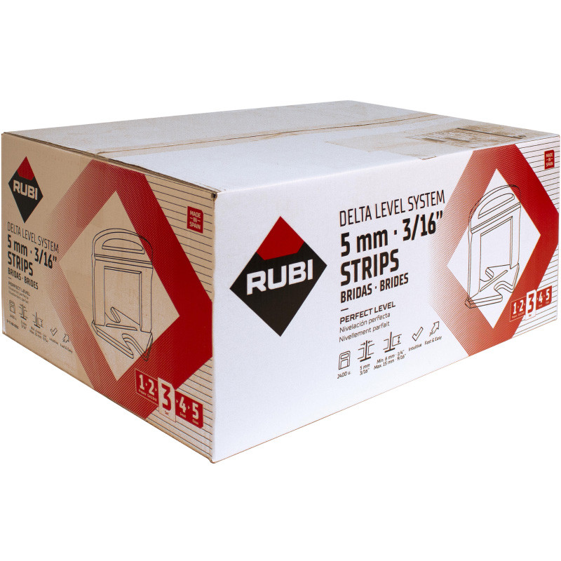 Flīžu starplikas STRIPS 6-15MM 5MM DELTA LEVELSYSBOx2400; 6829 RUBI