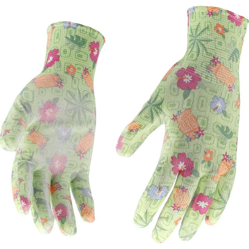 POLYESTER GARDEN GLOVES 10" WERS 74135 FLO