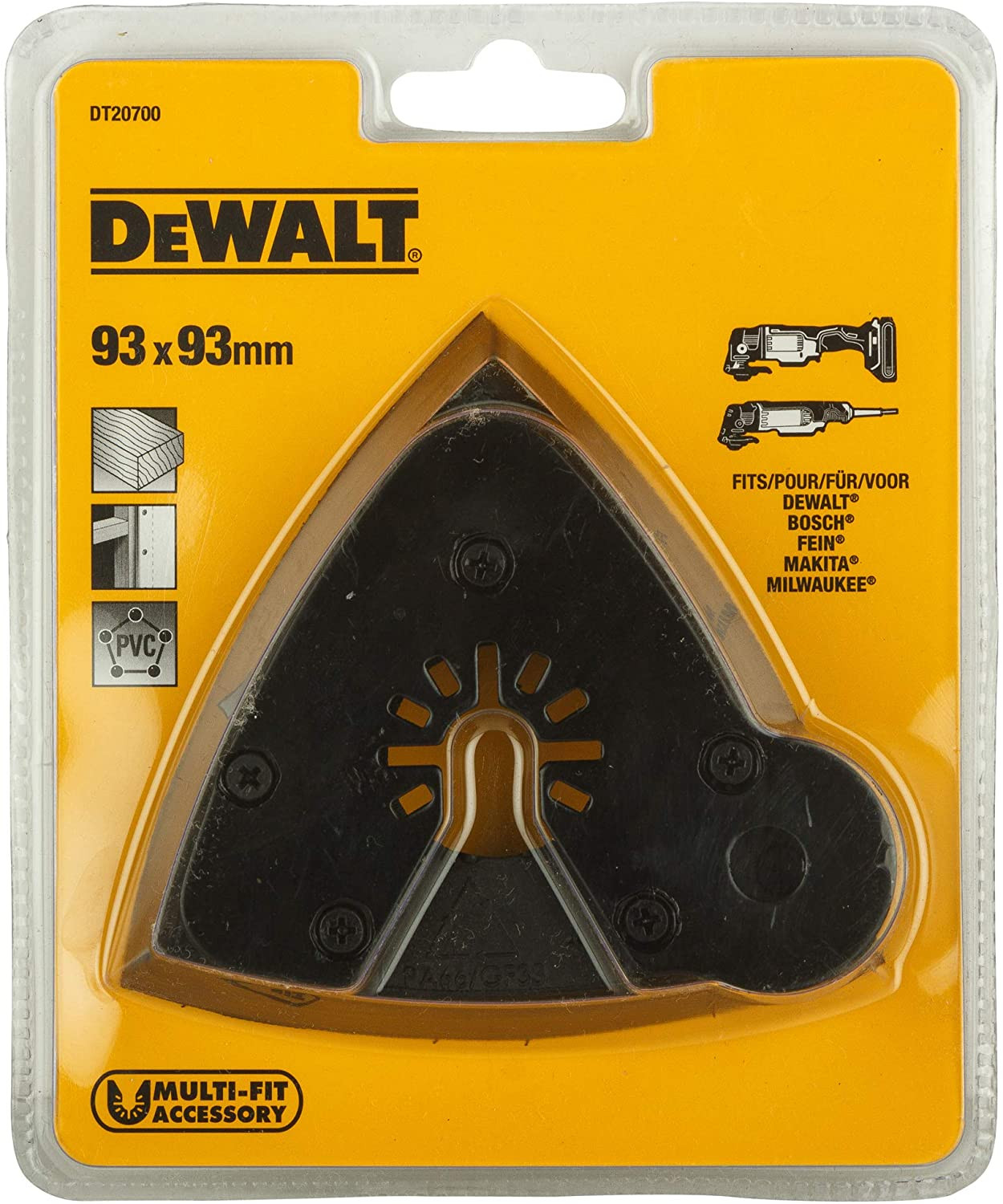 Multi instrumenta slīpēšanas pamatne 93x93mm DT20700-QZ DEWALT