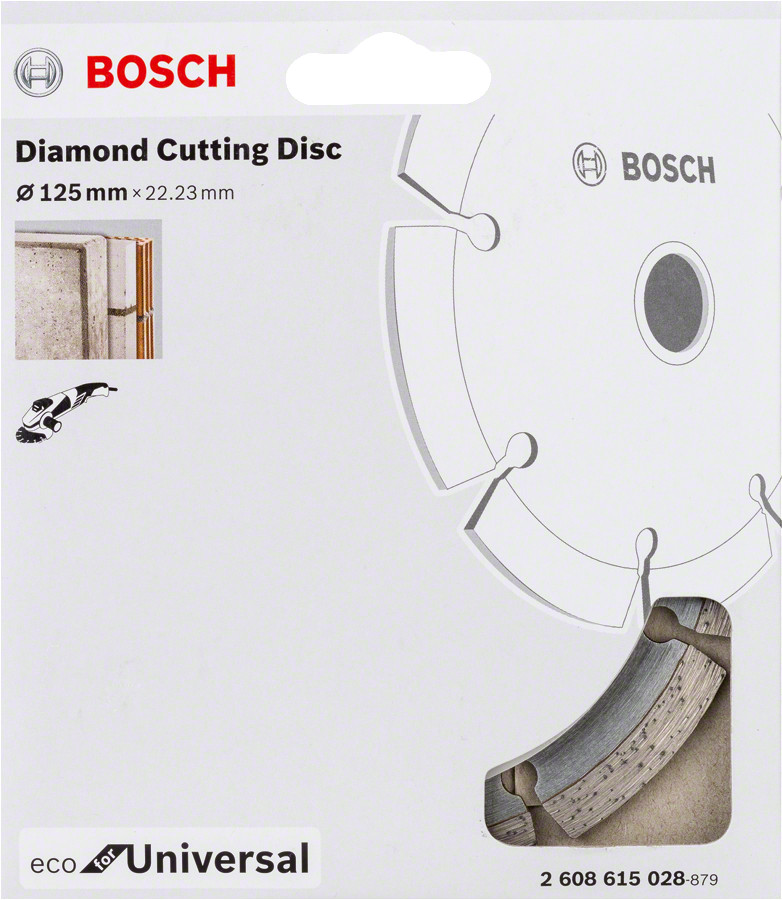 Mazām leņķa slīpmašīnām ECO FOR UNIVERSAL SEGMENTĒTAIS DIMANTA GRIEZĒJDISKS, 2608615028 BOSCH