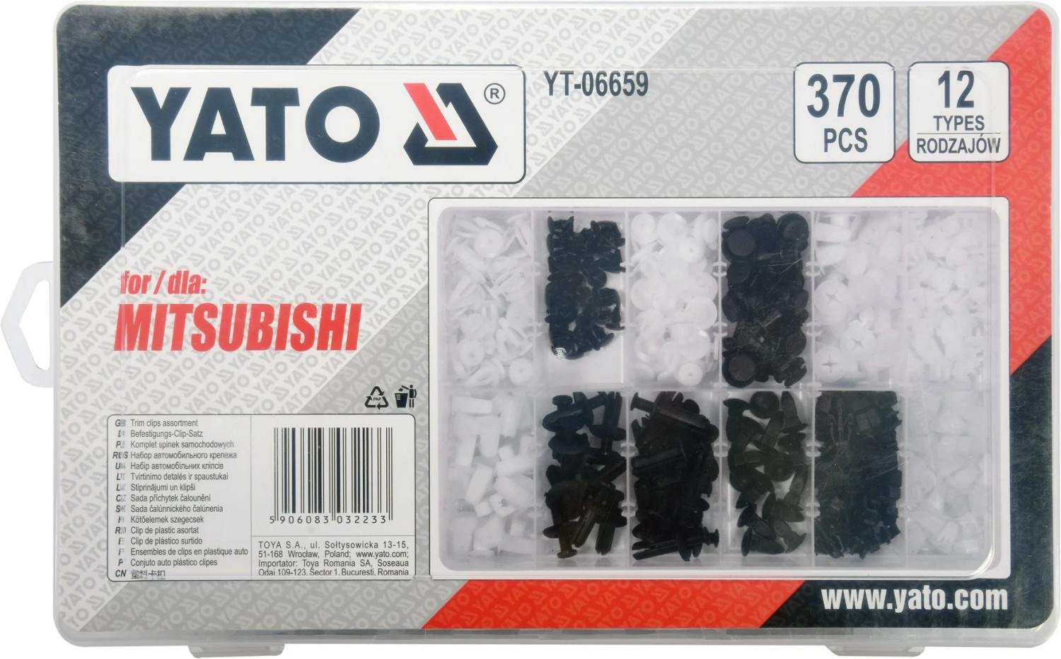 Automobiliniai Segtukai Mitsubishi (370 Vnt.) YT-06659 YATO