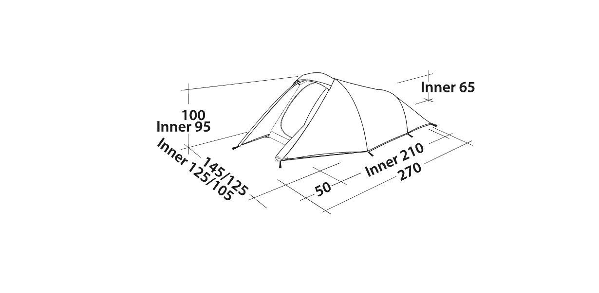 Palapinė Energy 200 Rustic Green 2 miegamieji 120388 EASY CAMP