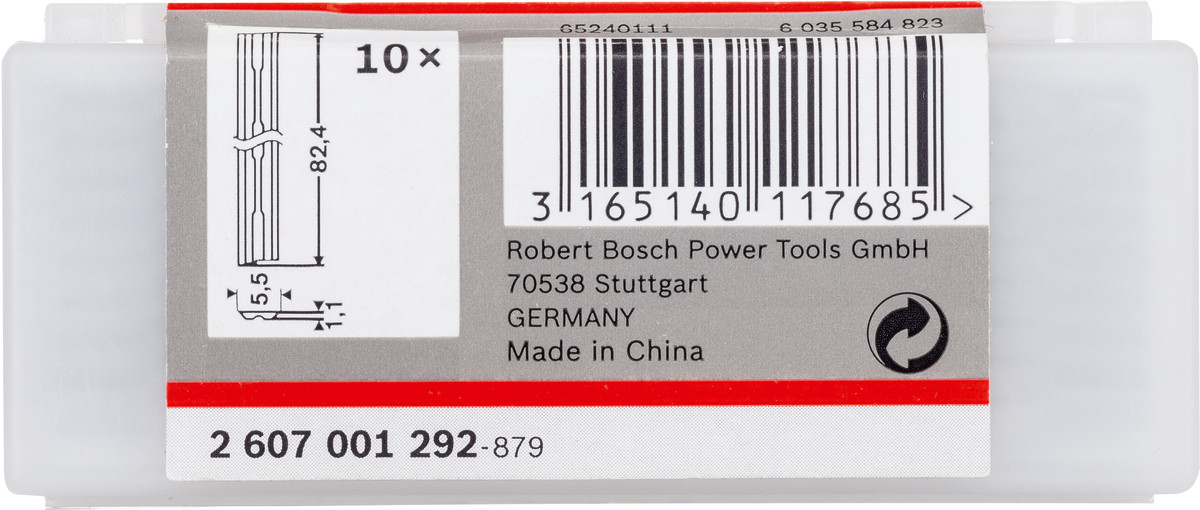 Ēveles asmens, HM, 10 gb., Ēvelēm REVERSĒJAMS KARBĪDA ĒVELNAZIS, 82 MM, 2607001292, BOSCH