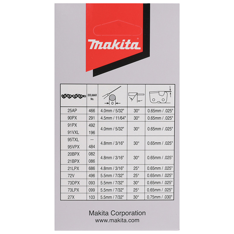 Saekett SC, 38cm/15", 0.325", 1.3mm, 64H 191H23-8 MAKITA