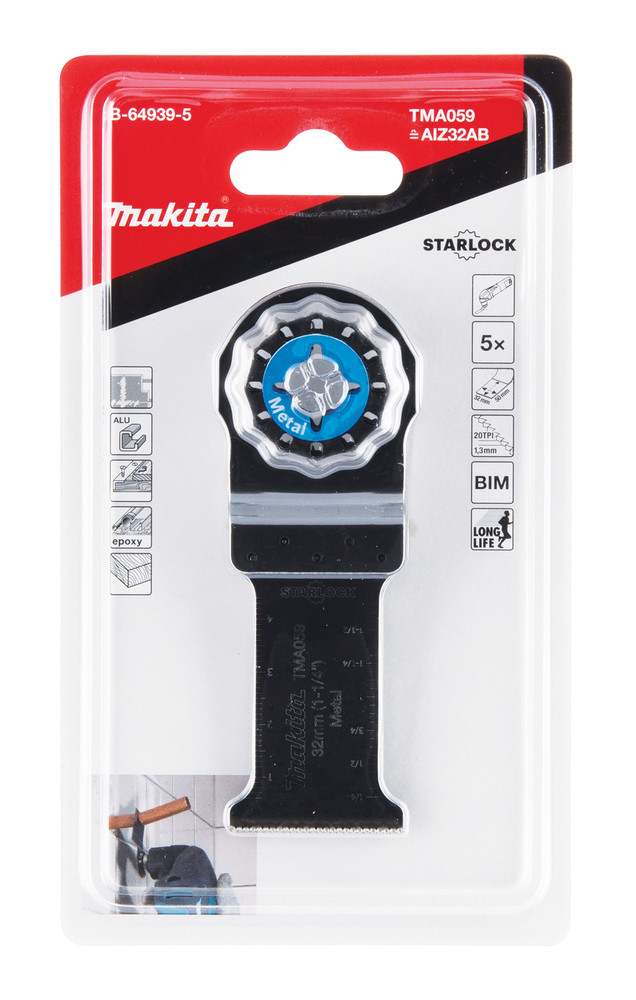 MULTITOOL saeleht 32mm TMA059; BiM, STARLOCK, metallile, 5TK