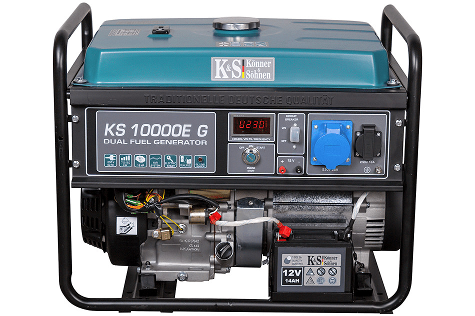 Benzīna / gāzes ģenerators KS 10000E-G 230V 8000W KONNER & SOHNEN