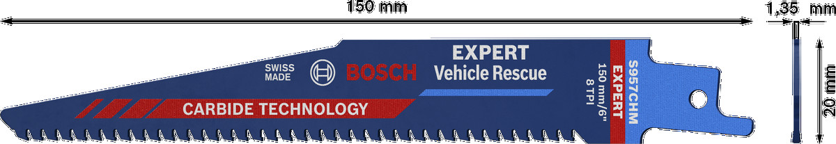 1 Zobenzāģa asmens S957CHM Vehicle Rescue, Zobenzāģiem EXPERT VEHICLE RESCUE S957CHM ASMENS, 2608900378, BOSCH