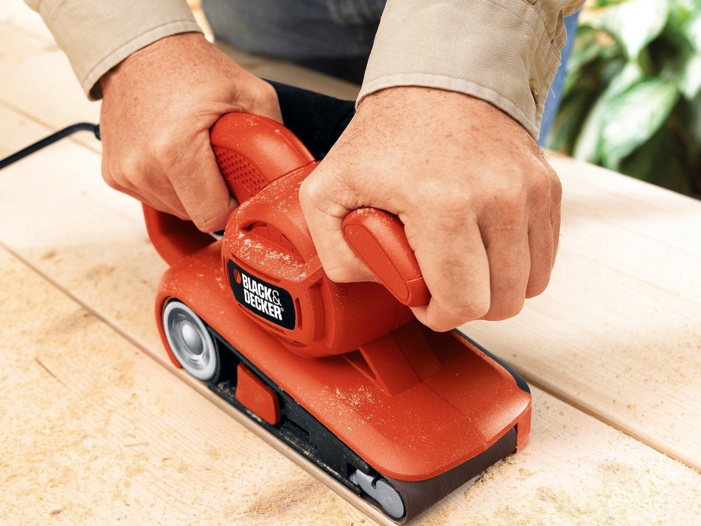 Juostinis šlifuoklis Black & Decker Power Sander KA86 oranžinė