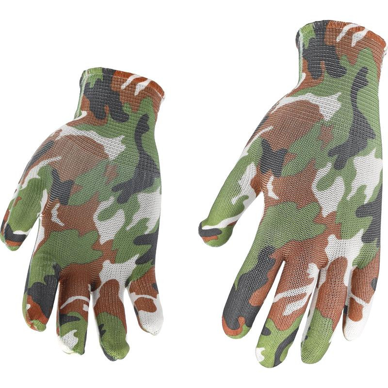 GARDEN GLOVES MILITARY PRINTING B 8" 74115 FLO