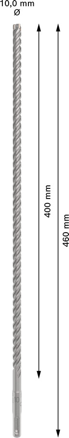 Triecienurbis SDS plus-5X 10x400x460 ,mm 1 gab., Perforatora urbjiem PRO SDS PLUS-5X TRIECIENURBIS PERFORATORIEM, 2608833803 BOSCH