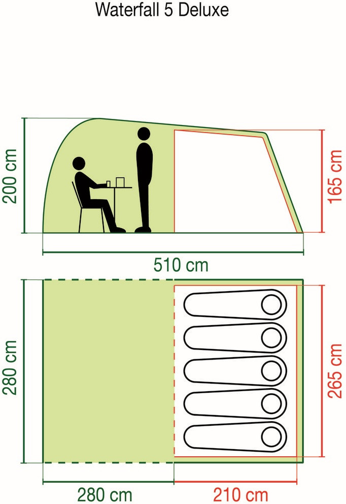 Telts Waterfall 5 DLX 2000038893 COLEMAN