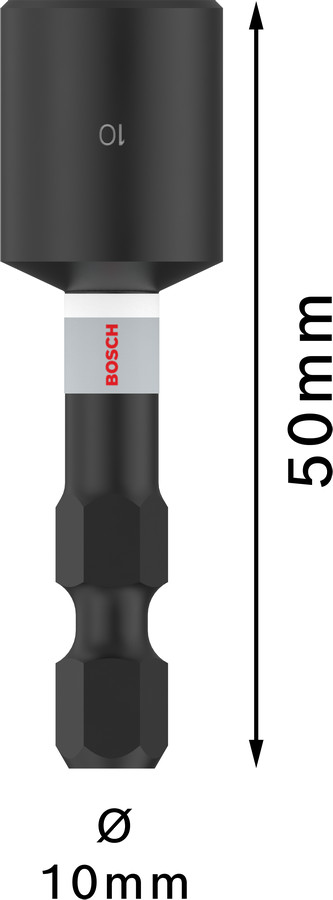 Seškanta atslēga Impact Control10mm, Tiecienskrūvgriežiem, akumulatoru skrūvgriežiem PRO IMPACT GALA ATSLĒGA, 2608522352, BOSCH