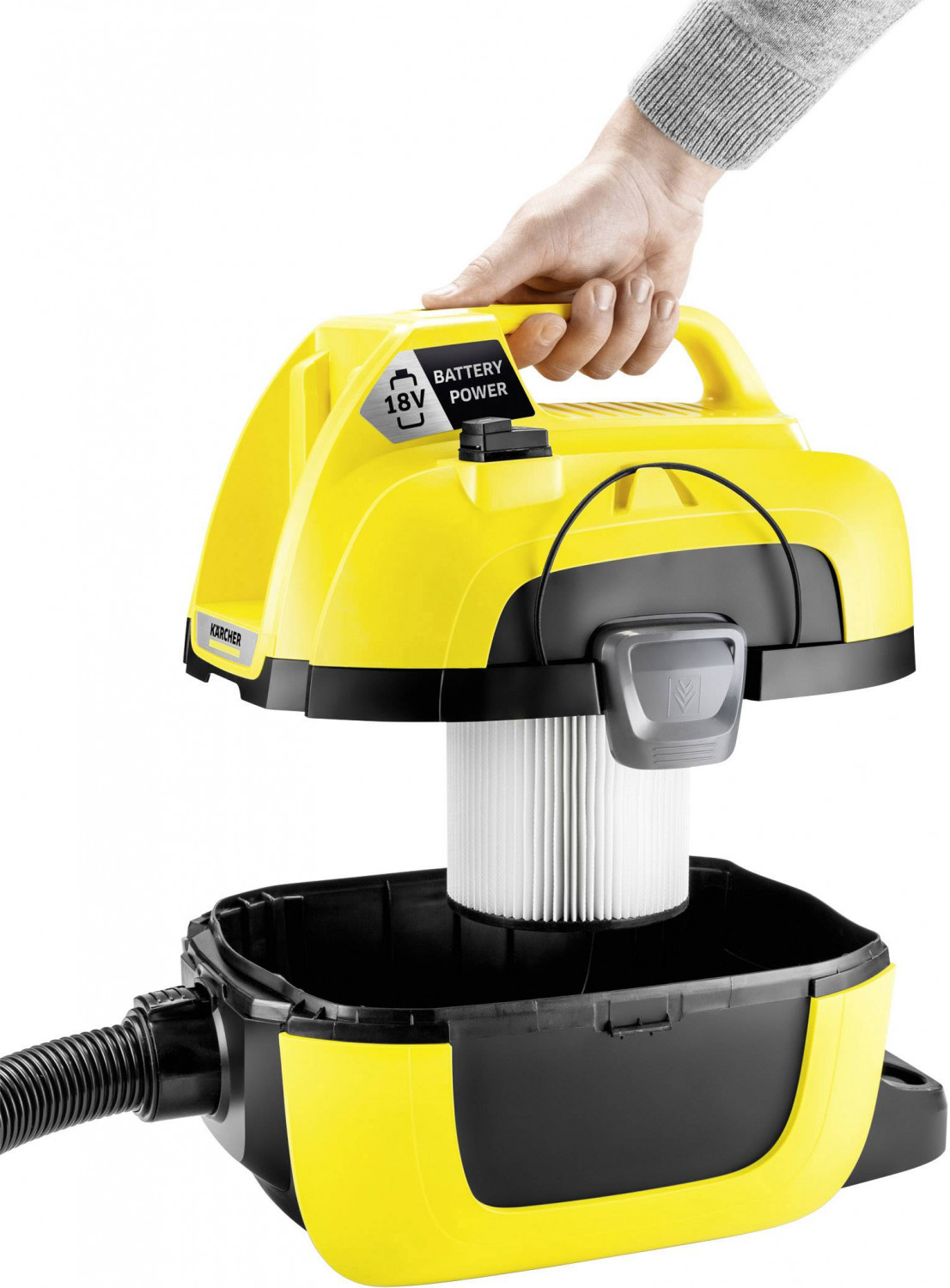 Akumulatora putekļu sūcējs 18V (bez akumulatora un lādētāja) WD 1 compact battery 1.198-300.0 KARCHER