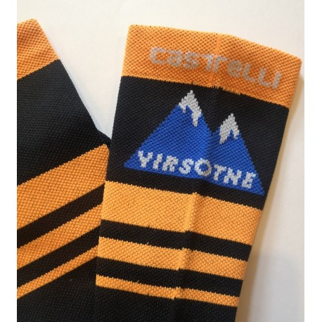 Zeķes VIRSOTNE 18cm, izmērs: L/XL, Light Orange/Black, 8050949431139 CASTELLI