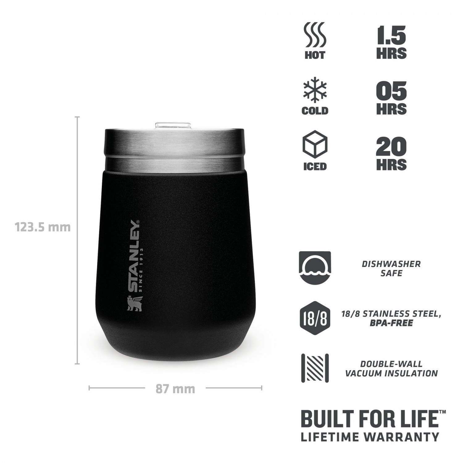 Termokrūze The Everyday Tumbler 0,3L matēti melna 2810292002 STANLEY