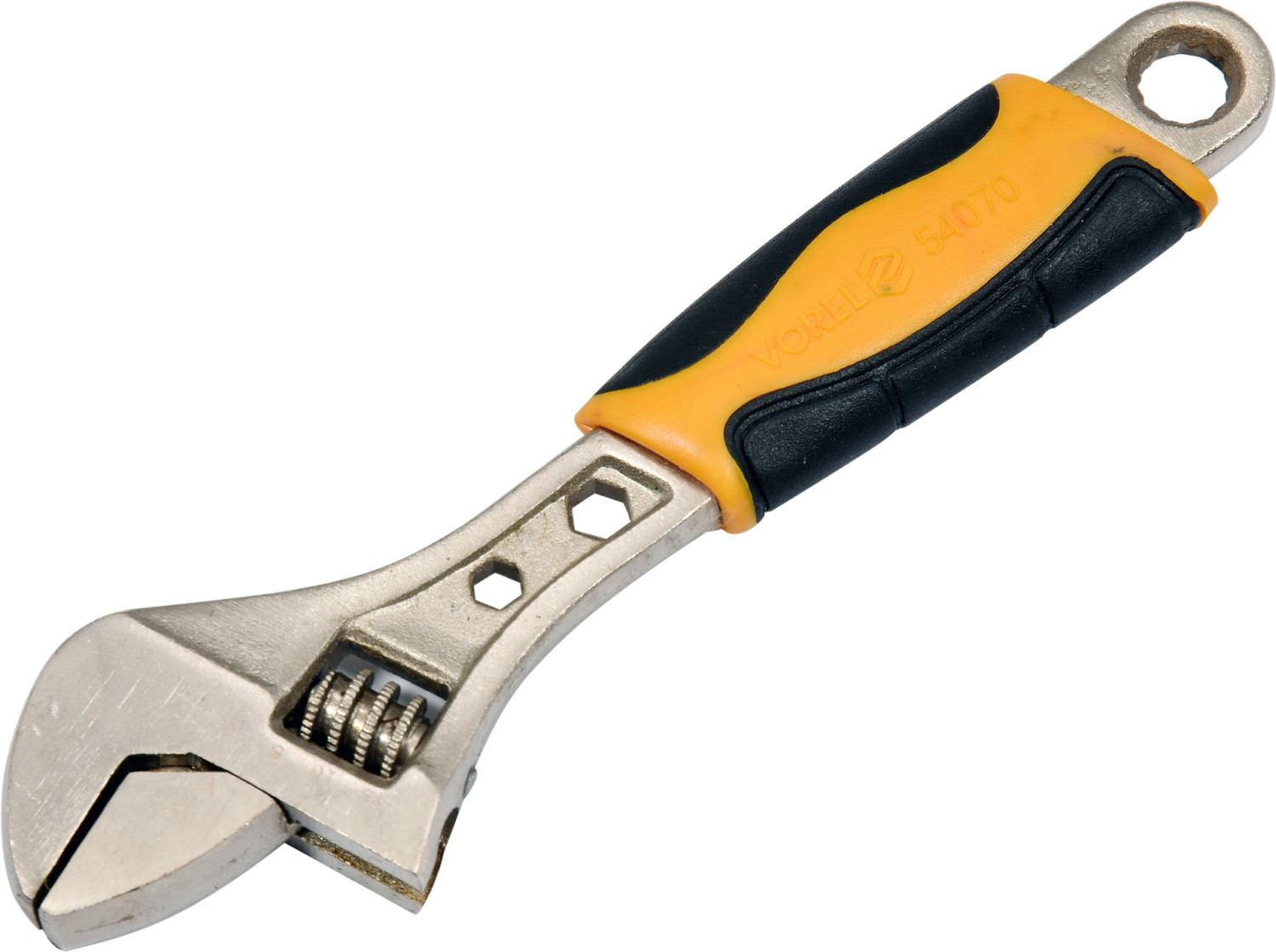 ADJUSTABLE WRENCH 150MM W/PLASTIC HANDLE 54070 VOREL