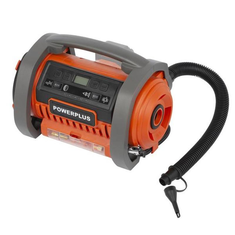 Akupump 20V + 220V, 3 tarvikut, POWDP7030 POWERPLUS