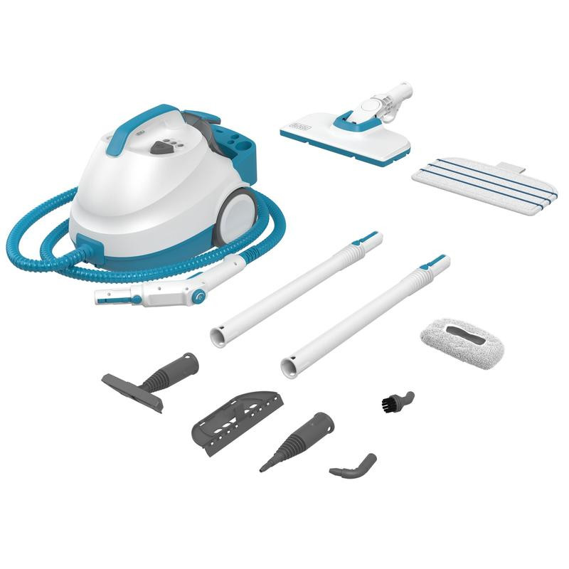 2000W pressurised steam-mop with 8 accessories BHSMP2008-QS BLACK DECKER