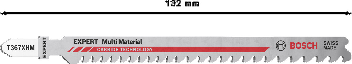 3  figūrzāģa asmeņi T367XHM Multimaterial, Figūrzāģiem EXPERT MULTI MATERIAL THICK AND THIN T367XHM FIGŪRZĀĢA ASMENS, 2608900560, BOSCH