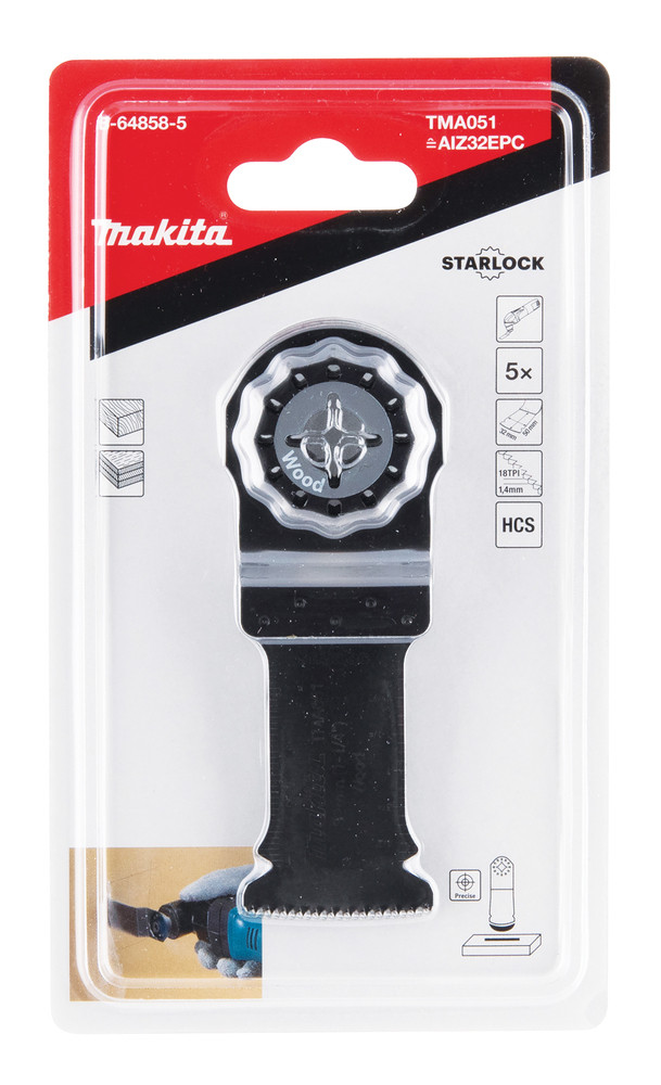 Iegremdējams MULTITOOL zāģa asmens 32mm, B-64858-5 MAKITA