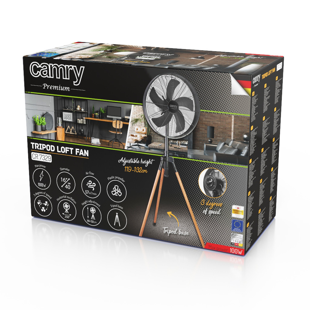 Ventilaator 50W 40cm CR 7329 CAMRY