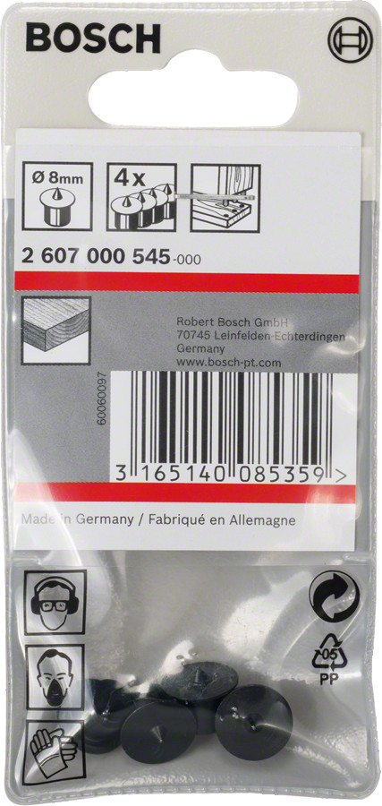 Koka dībeļu marķieri D   8,0 mm, 4 gab., Urbjmašīnām/skrūvgriežiem DĪBEĻU POZICIONĒTĀJU KOMPLEKTS, 4 PIEDERUMI, 2607000545, BOSCH