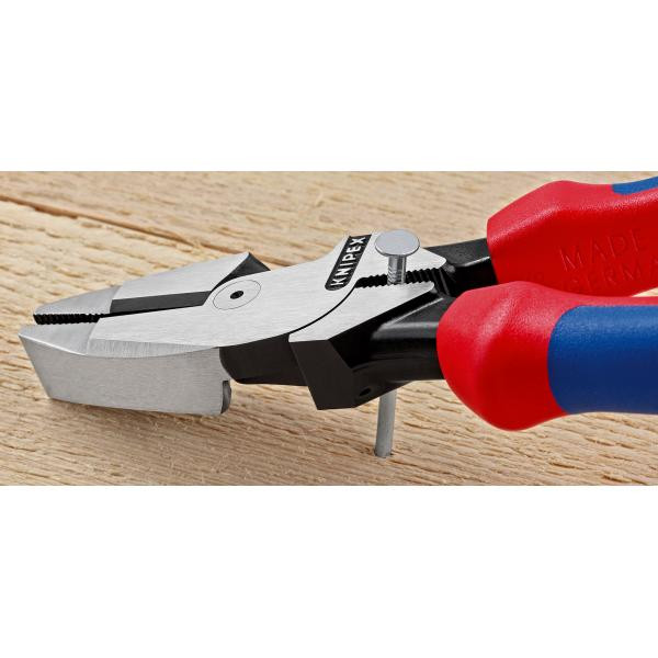 LINEMAN'S PLIERS AMERICAN STYLE BLACK ATRAMENTIZED, HEAD POLISHED, HANDLES WITH MULTI-COMPONENT GRIPS, 0902240SB KNIPEX