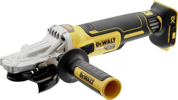 Cordless angle grinder flathead DCG405FNT, 18 Volt (black / yellow, without battery and charger)