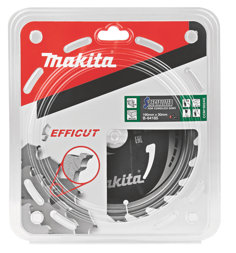 Zāģripa EFFICUT Ø190x30x1.45mm, 24 zobi B-64185 Makita