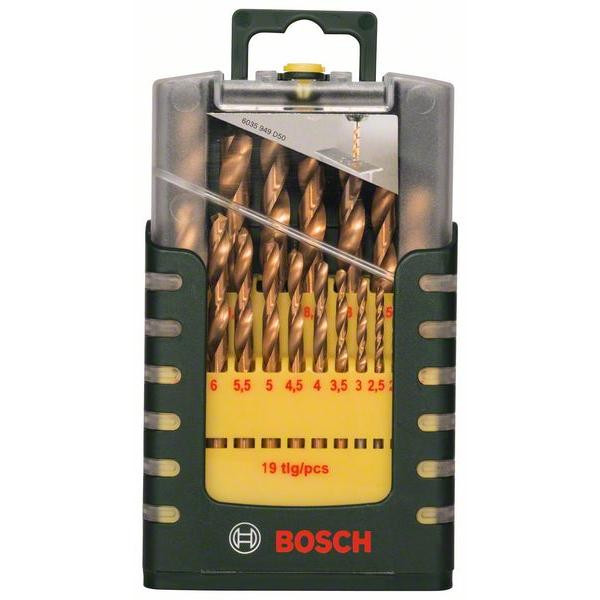 19-dalīgs HSS-TiN 1-10mm metāla urbju komplekts, HSS-TIN METAL DRILL SET (19 PCS.), 2607017152 BOSCH