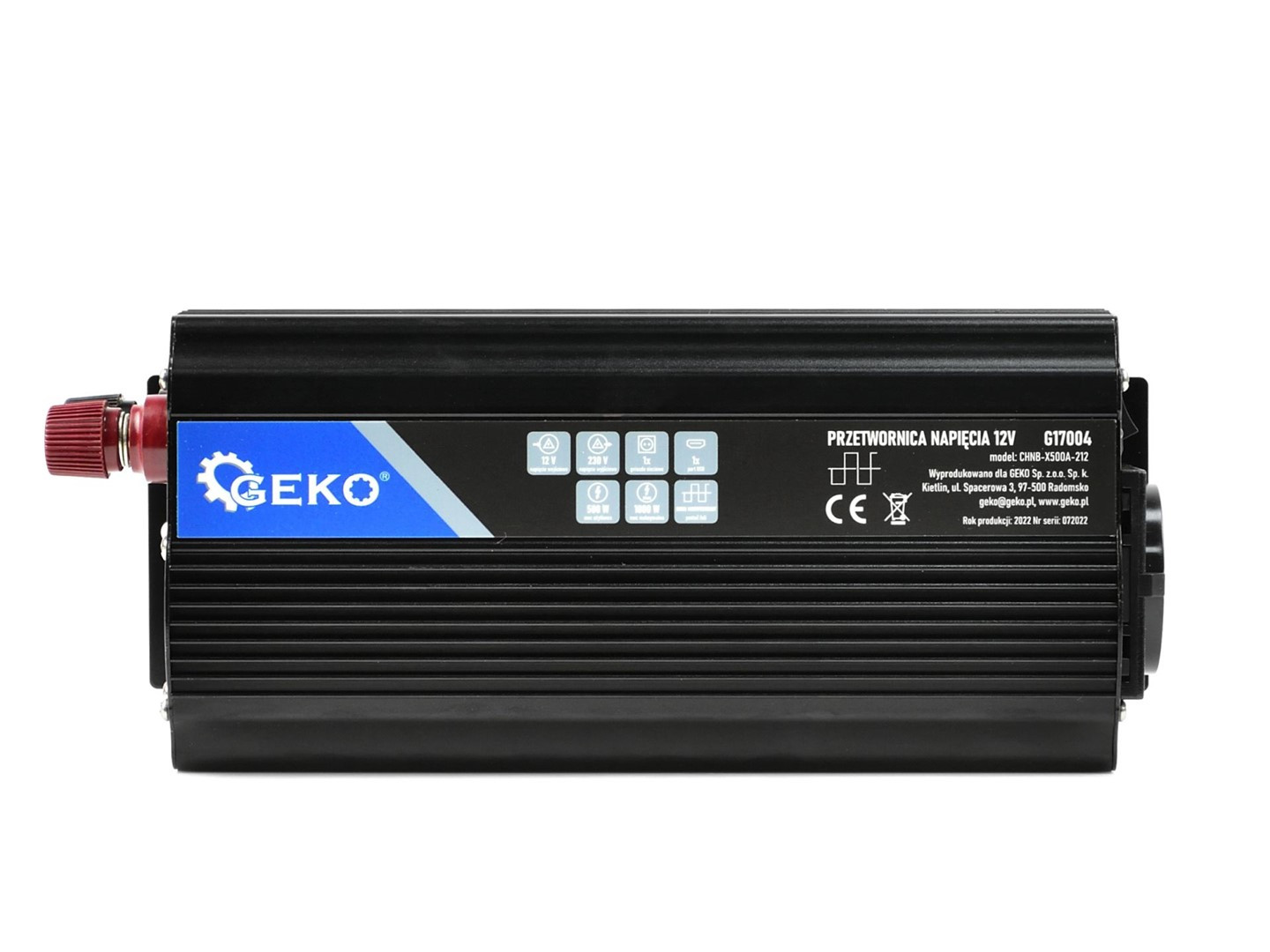 Sprieguma pārveidotājs 12V/230V, 500/1000W, G17004 GEKO