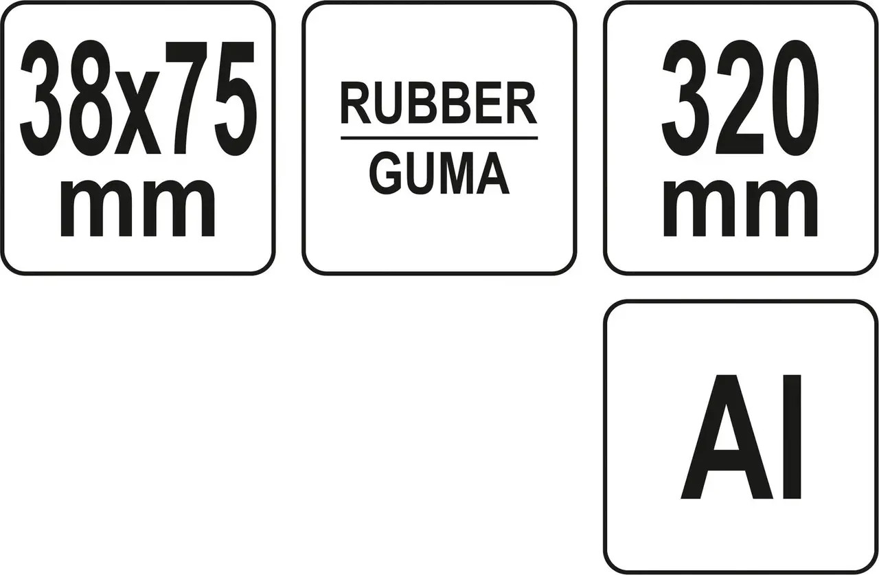 Валик прижимной резиновый 75 мм YT-44150 YATO