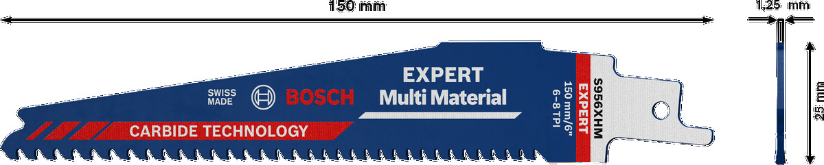 1 Zobenzāģa asmens S956XHM Multi Material, Zobenzāģiem EXPERT MULTI MATERIAL S956XHM ASMENS, 2608900389, BOSCH