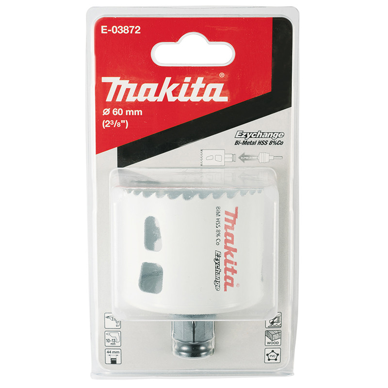 Karūninis grąžtas 60 mm BI-METALL EZYCHANGE E-03872 MAKITA