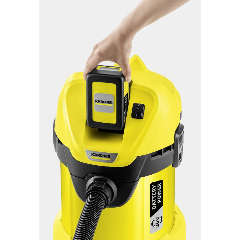 Пылесос для сухой и влажной уборки WD 3 Аккумулятор 36 В 17 л 1.629-910.0 KARCHER